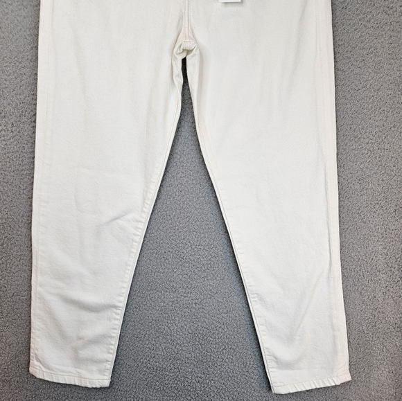 Zara White Jeans Womens Sz 4 Denim High Waisted Mom Fit Ankle Length Comfort - Picture 4 of 12